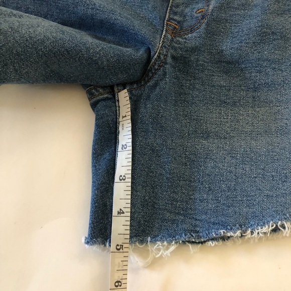 Abercrombie & Fitch The Dad Short Maternity Denim Distressed OverThe Belly 30/10 - Picture 10 of 11